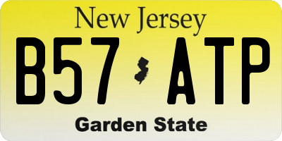 NJ license plate B57ATP