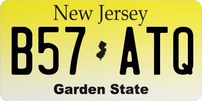 NJ license plate B57ATQ