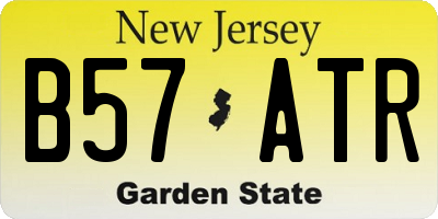 NJ license plate B57ATR