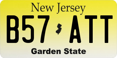 NJ license plate B57ATT