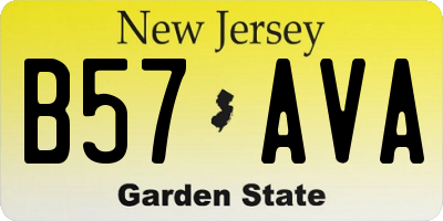 NJ license plate B57AVA