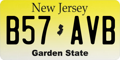 NJ license plate B57AVB