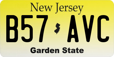 NJ license plate B57AVC