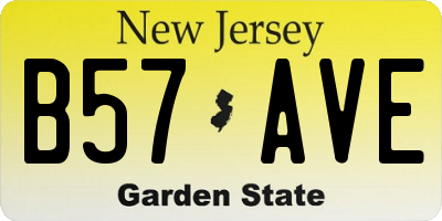 NJ license plate B57AVE