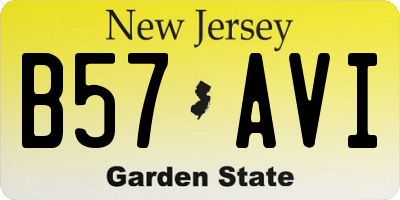 NJ license plate B57AVI