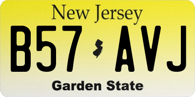 NJ license plate B57AVJ