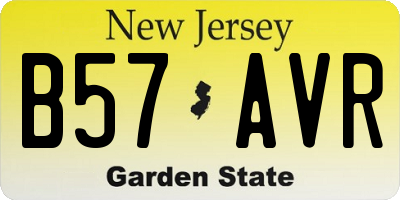 NJ license plate B57AVR