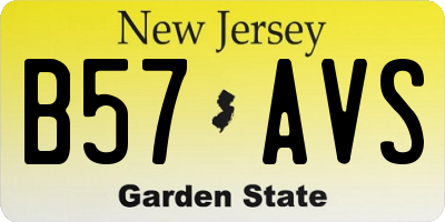 NJ license plate B57AVS
