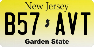 NJ license plate B57AVT
