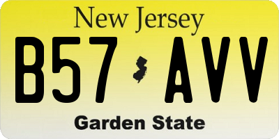 NJ license plate B57AVV