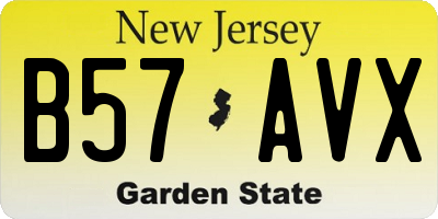 NJ license plate B57AVX