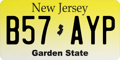 NJ license plate B57AYP