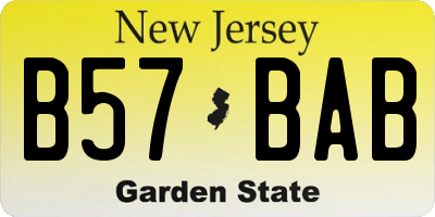 NJ license plate B57BAB