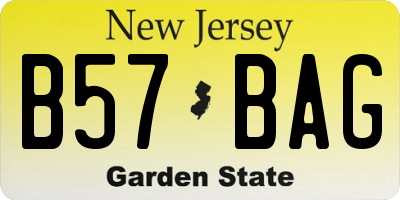 NJ license plate B57BAG
