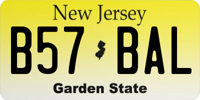 NJ license plate B57BAL