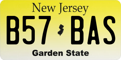 NJ license plate B57BAS