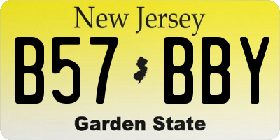 NJ license plate B57BBY