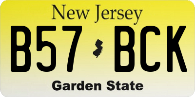NJ license plate B57BCK