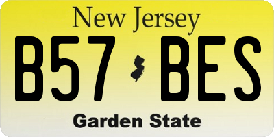 NJ license plate B57BES