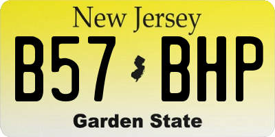 NJ license plate B57BHP