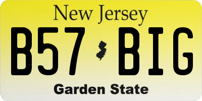 NJ license plate B57BIG
