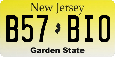 NJ license plate B57BIO