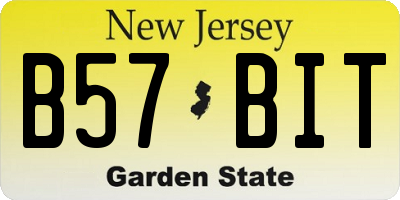 NJ license plate B57BIT