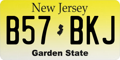 NJ license plate B57BKJ