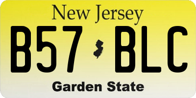 NJ license plate B57BLC