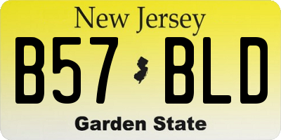 NJ license plate B57BLD
