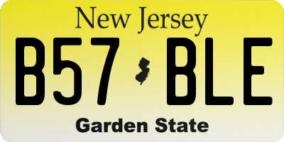 NJ license plate B57BLE