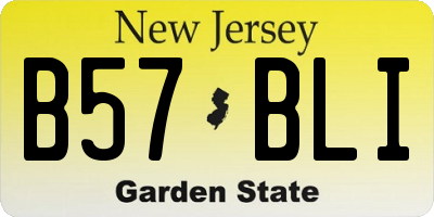 NJ license plate B57BLI