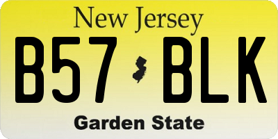 NJ license plate B57BLK