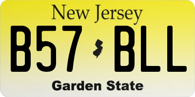 NJ license plate B57BLL