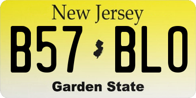 NJ license plate B57BLO
