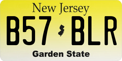 NJ license plate B57BLR