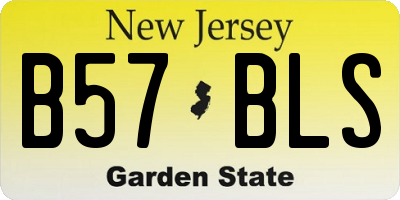 NJ license plate B57BLS
