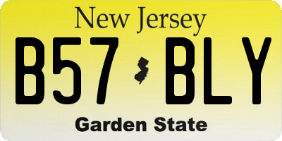 NJ license plate B57BLY