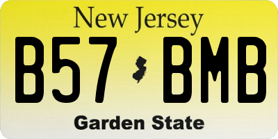 NJ license plate B57BMB