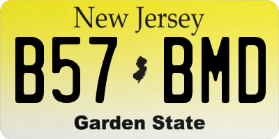 NJ license plate B57BMD