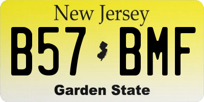 NJ license plate B57BMF