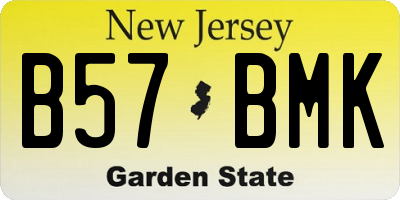 NJ license plate B57BMK