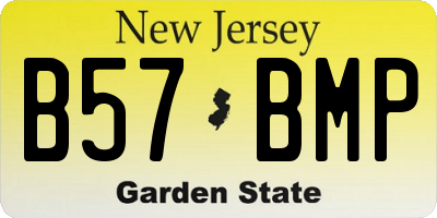 NJ license plate B57BMP
