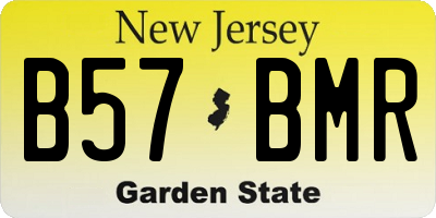 NJ license plate B57BMR