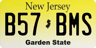 NJ license plate B57BMS