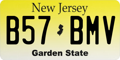 NJ license plate B57BMV