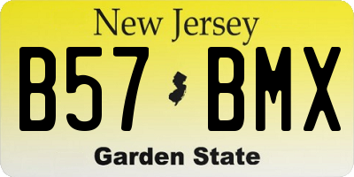 NJ license plate B57BMX