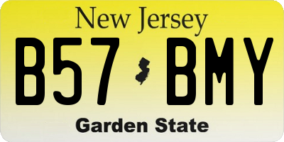 NJ license plate B57BMY