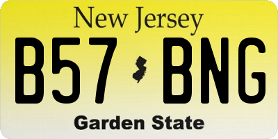 NJ license plate B57BNG