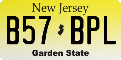 NJ license plate B57BPL